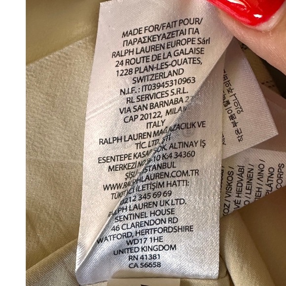 Lauren Ralph Lauren Cream Linen Pinstripe Blazer Jacket Womens Size 4 - Picture 12 of 14